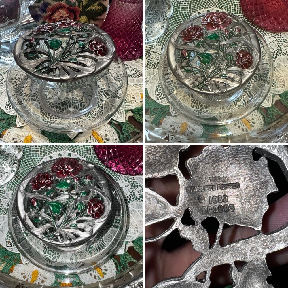 Vintage Rawcliffe Pewter Potpourri Jar🌸